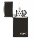 美版 Zippo Lighter Slim® 窄版炫光黑 High Polish Black with Zippo logo 28123ZL