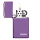 美版 Zippo Lighter Slim® 窄版炫光紫 High Polish Purple with Zippo logo 28124ZL