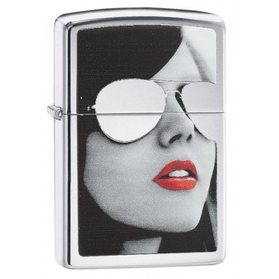 美版 Zippo Lighter 墨鏡女郎 Gold Design 28274 美版 Zippo Lighter 墨鏡女郎 Gold Design 28274