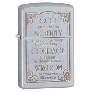 美版 Zippo Lighter 警世箴言 Serenity Prayer 28458