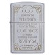美版 Zippo Lighter 警世箴言 Serenity Prayer 28458