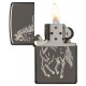 美版 Zippo Lighter Black Ice® 黑冰 馬 Running Horse 28645