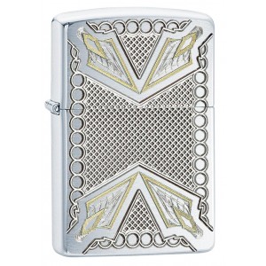 美版 Zippo Lighter Arrowhead Deep Carved Chrome 28808