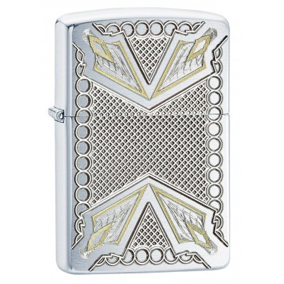 美版 Zippo Lighter Arrowhead Deep Carved Chrome 28808