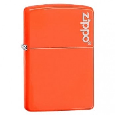 美版 Zippo Lighter 橘霓虹螢光漆 Neon Orange with Zippo logo 28888ZL