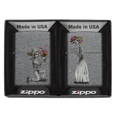 美版 Zippo Lighter 骷髏之戀 Iron Stone Couple 28987