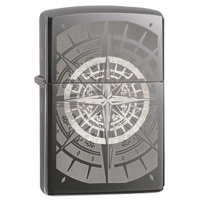 美版 Zippo Lighter Black Ice® 黑冰 指南針 Compass 29232