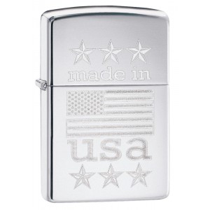 美版 Zippo Lighter 美國製造 Made in USA with Flag 29430