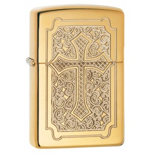 美版 Zippo Lighter 黃金十字(加厚版)防風打火機 Eccentric 29436