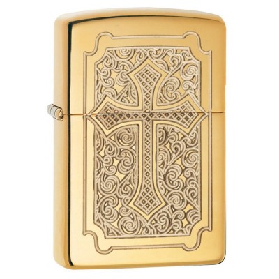 美版 Zippo Lighter 黃金十字(加厚版)防風打火機 Eccentric 29436