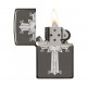 美版 Zippo Lighter Black Ice® 黑冰 十字架 Engraved Cross 29515