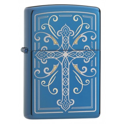 美版 Zippo Lighter 優雅十字架防風打火機 Elegant Cross Design 29608