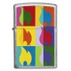 美版 Zippo Lighter 經典色塊火焰防風打火機 Abstract Flame Design 29623