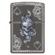 美版 Zippo Lighter Black Ice®  黑冰 骷髏與王牌 Spade & Skull Design 29666