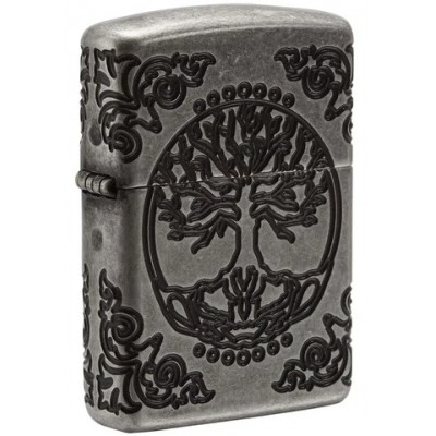 美版 Zippo Lighter 仿古銀生命之樹(加厚版)防風打火機 ArmorR Tree of Life 29670