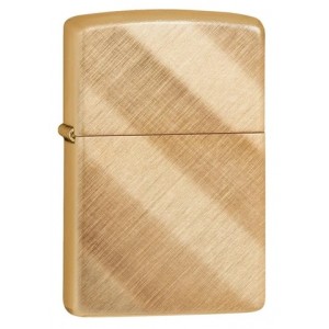 美版 Zippo Lighter 經典黃銅對角拉絲紋防風打火機 Classic Diagonal Weave Brass 29675