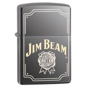 美版 Zippo Lighter Black Ice® 黑冰 金賓威士忌系列勳章 Jim Beam 29770