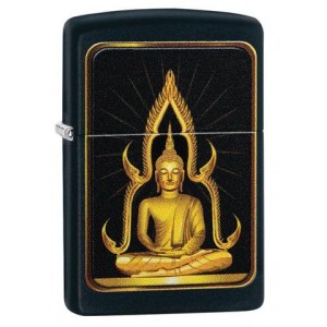 美版 Zippo Lighter 金佛防風打火機 Black Matte Buddha 29836