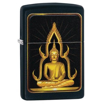 美版 Zippo Lighter 金佛防風打火機 Black Matte Buddha 29836