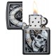 美版 Zippo Lighter 骷髏時鐘 Skull Clock Design 29854