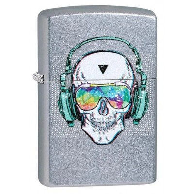 美版 Zippo Lighter 耳機骷髏設計防風打火機 Skull Headphone Design 29855