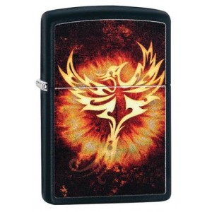 美版 Zippo Lighter 黑烈鳳凰防風打火機 Phoenix Design 29866