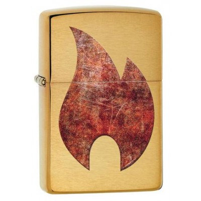 美版 Zippo Lighter 銅刻火焰防風打火機 Rusty Flame Design 29878