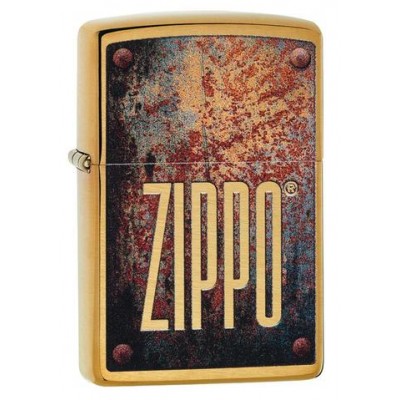 美版 Zippo Lighter 鏽刻鐵牌防風打火機 Rusty Plate Design 29879