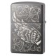 美版 Zippo Lighter Black Ice®  黑冰 心之翼 Filigree Flame and Wing Design 29881