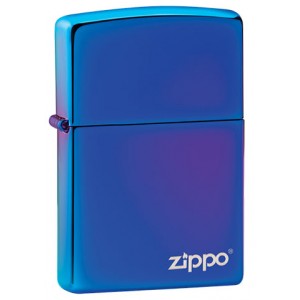 美版 Zippo Lighter 炫光靛青防風打火機 High Polish Indigo Zippo Logo 29899ZL