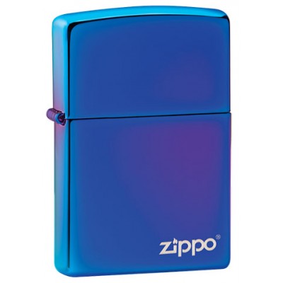 美版 Zippo Lighter 炫光靛青防風打火機 High Polish Indigo Zippo Logo 29899ZL