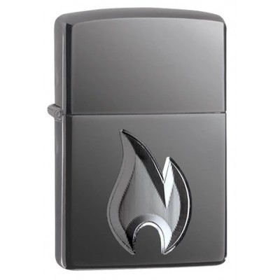 美版 Zippo Lighter Black Ice® 黑冰 Zippo火焰 Zippo Flame 29928