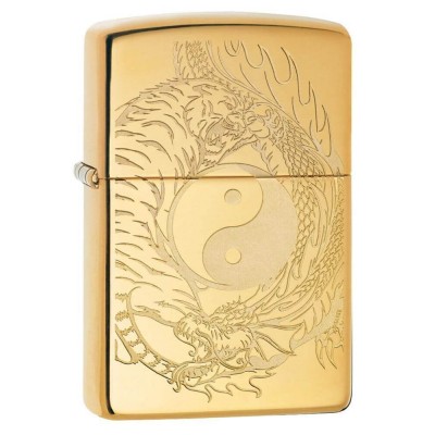 美版 Zippo Lighter 虎與龍 Tiger and Dragon Design 49024