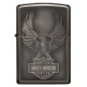 美版 Zippo Lighter Black Ice® 黑冰 Harley-Davidson® 49044
