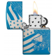 美版 Zippo Lighter Patriotic Design 防風打火機 High Polish Blue-Laser 360 49046