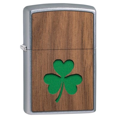美版 Zippo Lighter 三葉草 WOODCHUCK USA Clover 49056