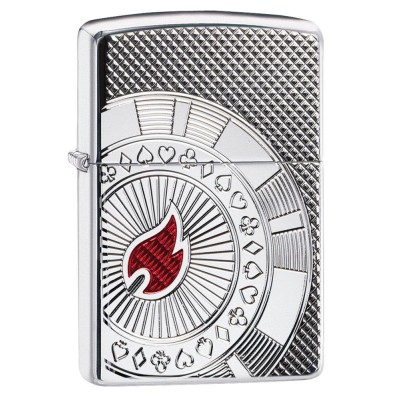 美版 Zippo Lighter Armor®撲克籌碼設計防風打火機 Poker Chip Design 49058