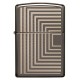 美版 Zippo Lighter 黑冰 Boxed Lines Design 49071