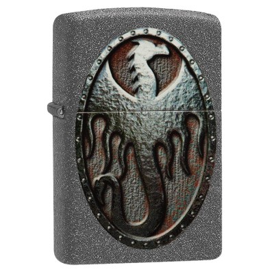 美版 Zippo Lighter 龍 Metal Dragon Shield Design 49072