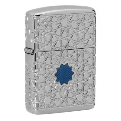 美版 Zippo Lighter 亮銀星型(加厚版)防風打火機 Star Pattern 49076
