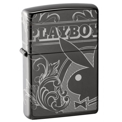 美版 Zippo Lighter Black Ice® 黑冰 Playboy 49085
