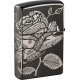 美版 Zippo Lighter Black Ice® 黑冰 貨幣玫瑰 Currency Design 49156