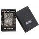 美版 Zippo Lighter Black Ice® 黑冰 貨幣玫瑰 Currency Design 49156