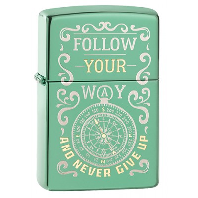 美版 Zippo Lighter 心之所向防風打火機 Follow Your Way Design 49161