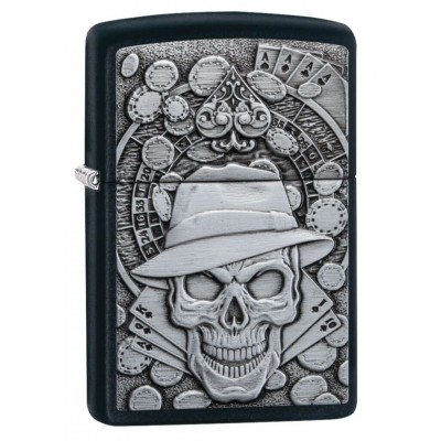 美版 Zippo Lighter Black Matte/Emblem Attached 49183