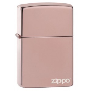 美版 Zippo Lighter 玫瑰金色防風打火機 High Polish Rose Gold with Zippo logo 49190ZL 