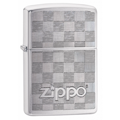 美版 Zippo Lighter Brushed Chrome 49205