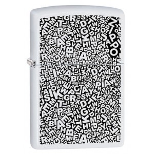 美版 Zippo Lighter 零散字母防風打火機 PF20 ZL Scattered Letters Design 49213
