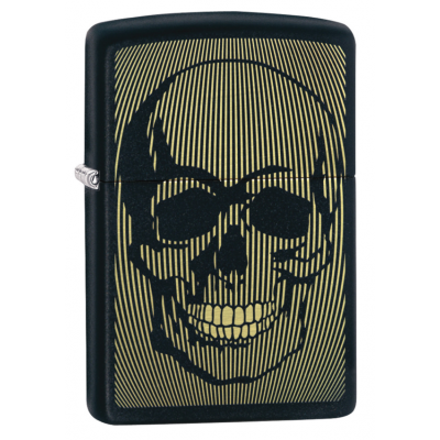 美版 Zippo Lighter 骷髏 Black Matte 49216