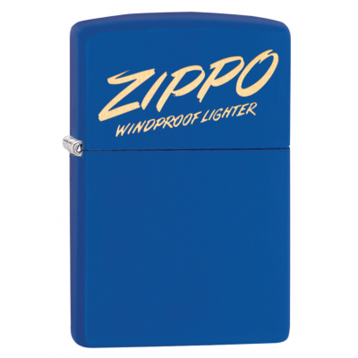 美版 Zippo Lighter Script Design Blue Matte 49223 美版 Zippo Lighter Script Design Blue Matte 49223